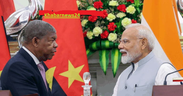 Modi with the President of Angola